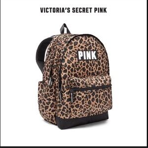 PINK Victoria's Secret Leopard Print Backpack - Brown & Black